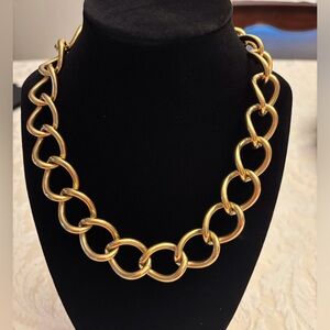 Vintage Monet Chain Link Necklace Signed